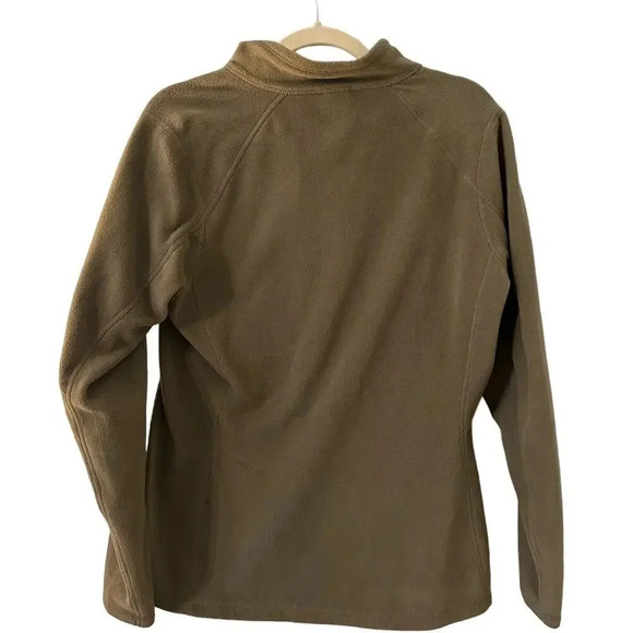 The North Face Quarter Zip Fleece Women's Size Large Olive Warm Hiking Active - Picture 2 of 6